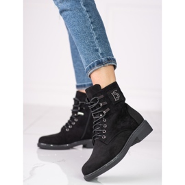 Ouvrières en daim écologique Shelovet noir 2