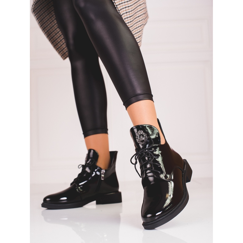 Bottes femme Shelovet avec découpe noir 1