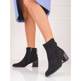 Bottes femme en daim noir Shelovet le noir 2