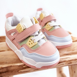 FR1 Chaussures de sport en cuir pour enfant Multicolore Marisa bleu rose vert 1
