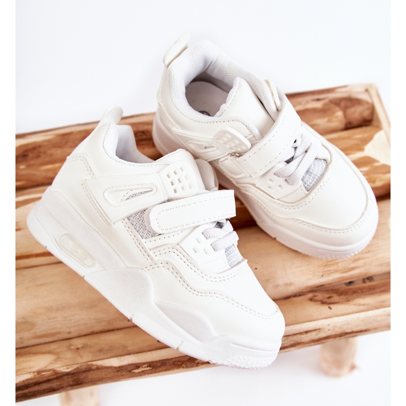 FR1 Chaussures de sport en cuir pour enfants Blanc Marisa 2
