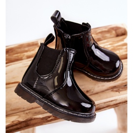 Bottes Chaudes Laquées Enfant Noir Porky le noir 2