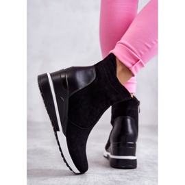 Vinceza Baskets compensées noires Rita le noir 2