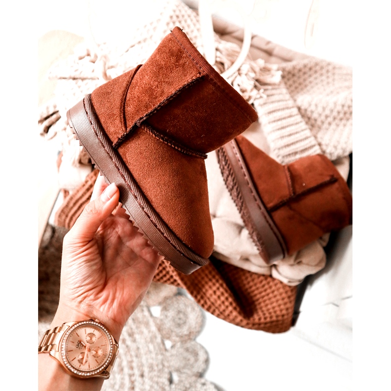 FR1 Bottes chaudes pour enfants Bottes de neige Marron Gooby brun 1