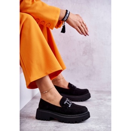 Chaussures en daim pour femmes avec décoration noire 3