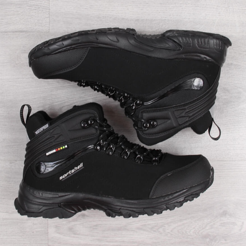 Chaussures de trekking imperméables pour hommes American Club noires 1