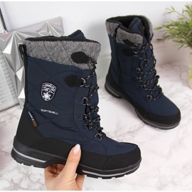Bottes de neige imperméables pour enfant bleu marine American Club 1