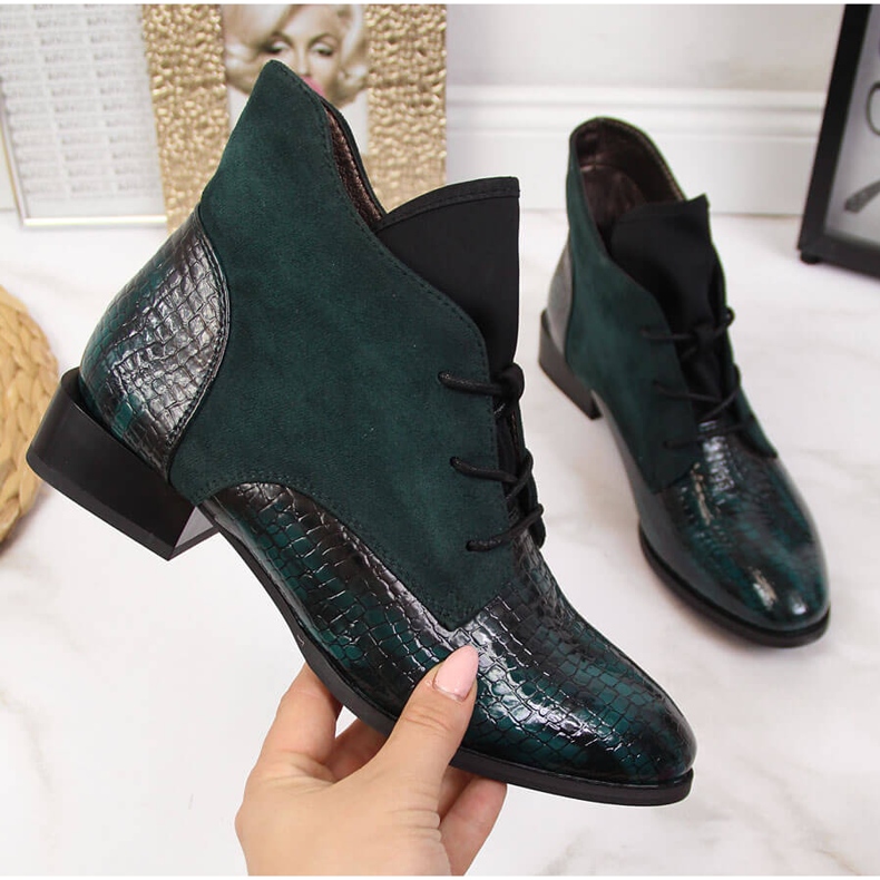 Bottes pour femmes isolées éco-serpent vert Jezzi 2