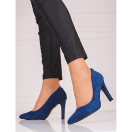 Escarpins femme talon haut Shelovet bleu marine 1