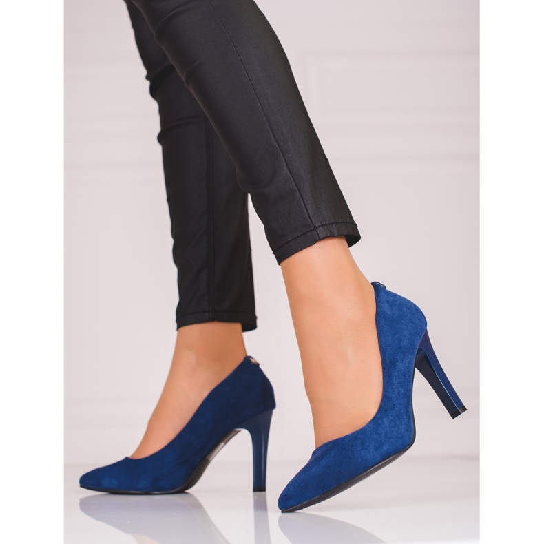 Escarpins femme talon haut Shelovet bleu marine 1
