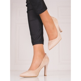 Escarpins pour femmes à talons hauts Shelovet beige 1