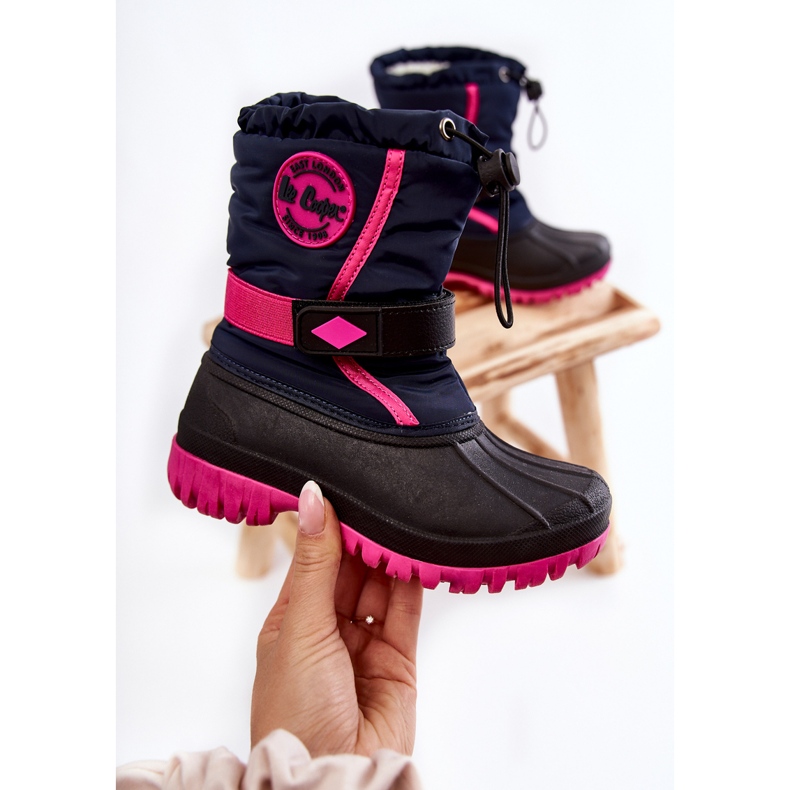 Bottes de neige isolées pour enfants Lee Cooper LCJ-21-44-0522 Fuchsia noir bleu marine rose 2