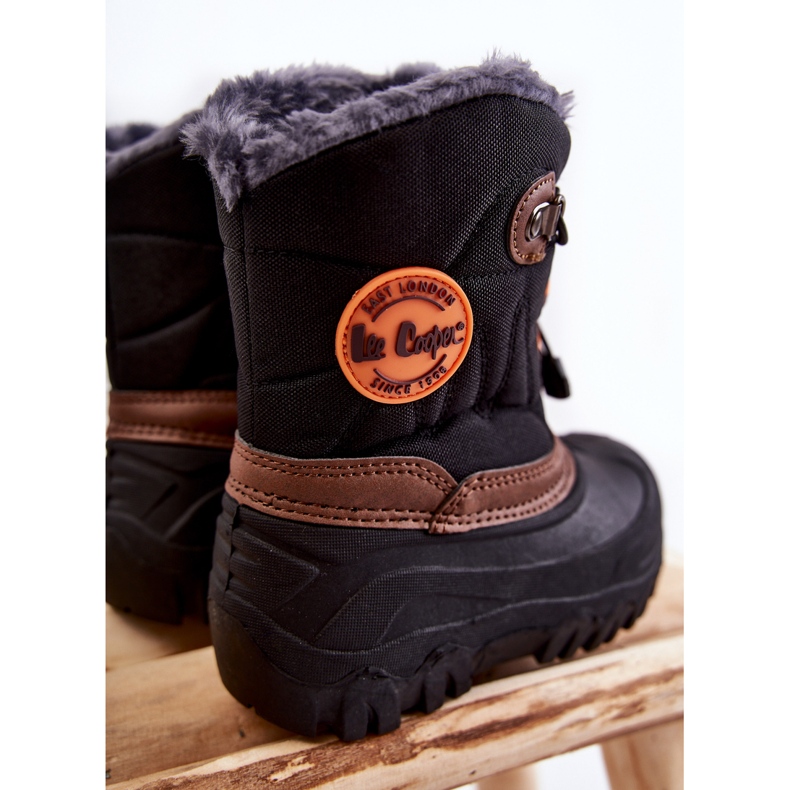Bottes de neige isolées noires pour enfants Lee Cooper LCJ-21-44-0524 1