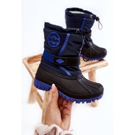 Bottes de neige chaudes pour enfants Lee Cooper LCJ-21-44-0522 Bleu marine noir 2