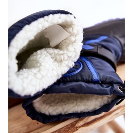 Bottes de neige chaudes pour enfants Lee Cooper LCJ-21-44-0522 Bleu marine le noir 1