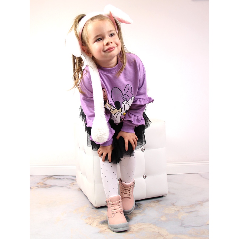 Bottes filles bottes isolées roses NEWS 1