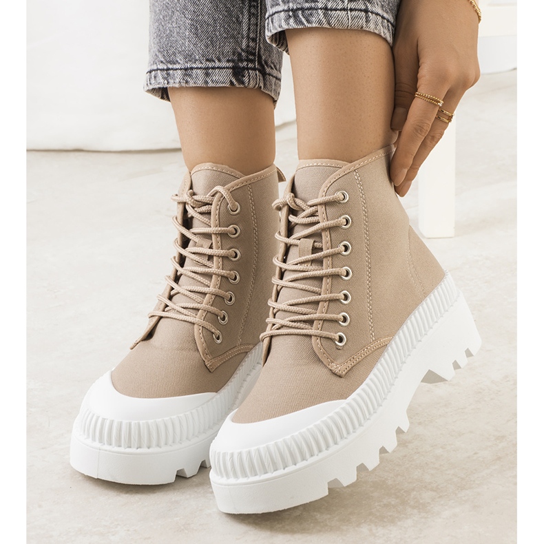 Baskets Roxo marron brun kaki vert 1