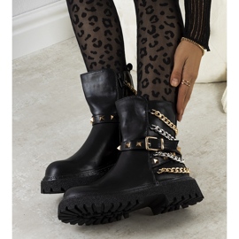 Bottines Basalto noires à ornements le noir 1