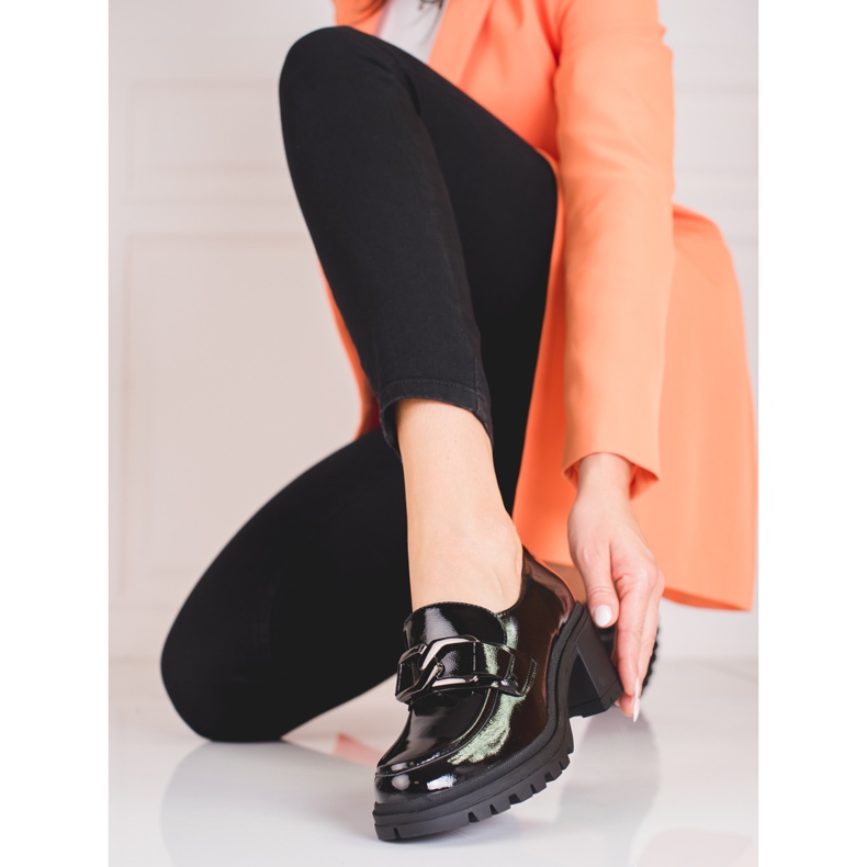 Mocassins Vinceza femme à talon noir 2