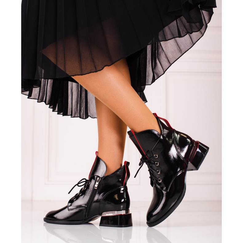 Bottes Shelovet noires élégantes pour femmes le noir 2