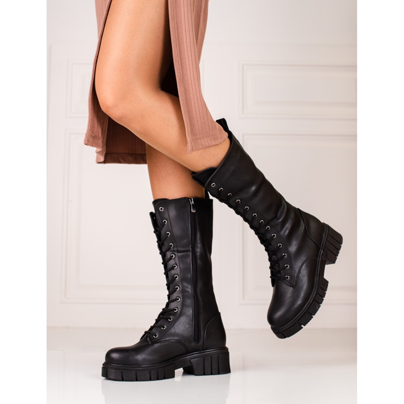 Bottes à lacets pour femmes de Sokolski le noir 1