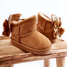 Bottes De Neige Chaudes À Nœuds Fille Camel Meriva brun 3