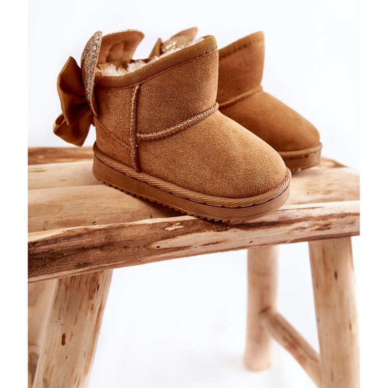 Bottes De Neige Chaudes À Nœuds Fille Camel Meriva brun 2