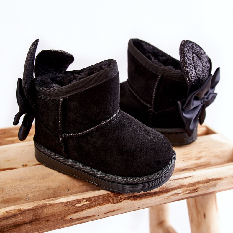 Bottes De Neige Chaudes Fille Meriva Noires À Nœuds 2