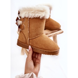 Bottes chaudes pour enfants avec nœuds Bottes de neige funky beiges brun 1 Bottes chaudes pour enfants avec nœuds Bottes de neige funky beiges brun 1