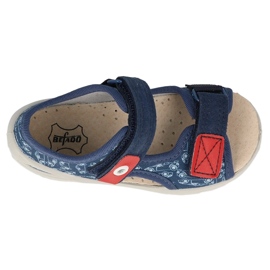 Befado chaussons enfant en pu avec velcro 065P165 bleu marine et rouge 4