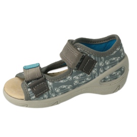 Befado chaussures pour enfants pu 065P169 gris vert 2