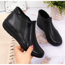 Bottes confortables en cuir noir Helios 642 le noir 3