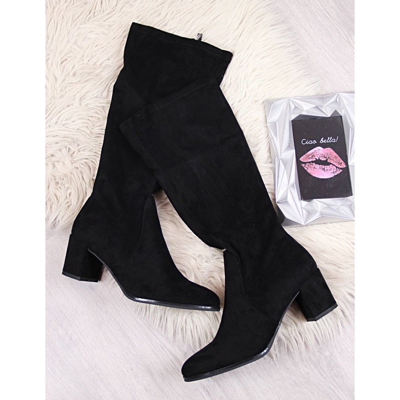 Bottes pour femmes sur le poteau noir Sergio Leone le noir 1