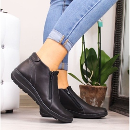 Bottes en cuir confortables Helios W 642 le noir 2