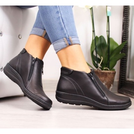 Bottes en cuir confortables Helios W 642 le noir 4