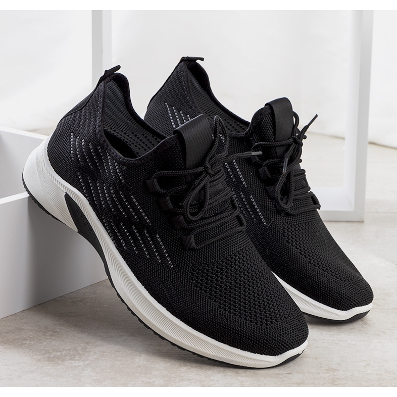 Baskets de sport noires et blanches Brownle 1