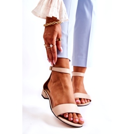 PA2 Sandales Cuir Femme Beige Shanley 4099 1