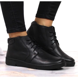 Łukbut Bottes confortables en cuir noir isolées pour femmes Lukbut 675 le noir 4