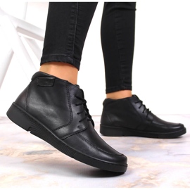 Łukbut Bottes confortables en cuir noir isolées pour femmes Lukbut 675 le noir 5