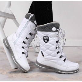 Bottes de neige femme imperméable hiver blanc American Club 08/22 blanche 2