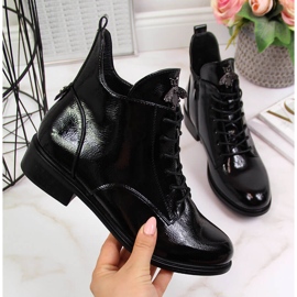 Bottes Filippo noires vernies isolées noires pour femmes 2