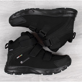 Chaussures de trekking imperméables American Club noires avec velcro 2
