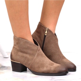 Filippo Bottes chaudes pour femmes en daim beige Vinceza 6