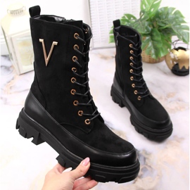 Bottes isolées noires femme Jezzi JEZ375A 1