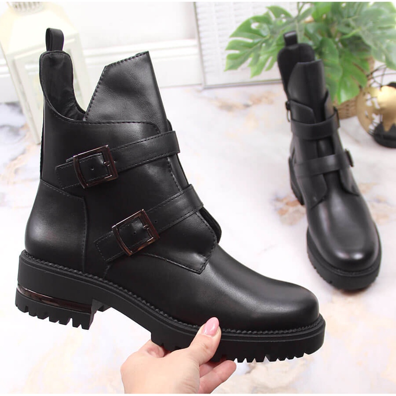 Bottes femme isolées noires à boucles Sergio Leone le noir 1 Bottes femme isolées noires à boucles Sergio Leone le noir 1