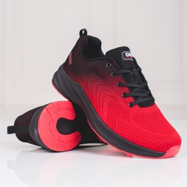 Chaussures de sport à lacets bicolores DK le noir rouge 1