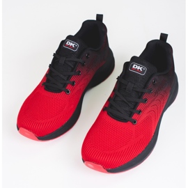 Chaussures de sport à lacets bicolores DK le noir rouge 2