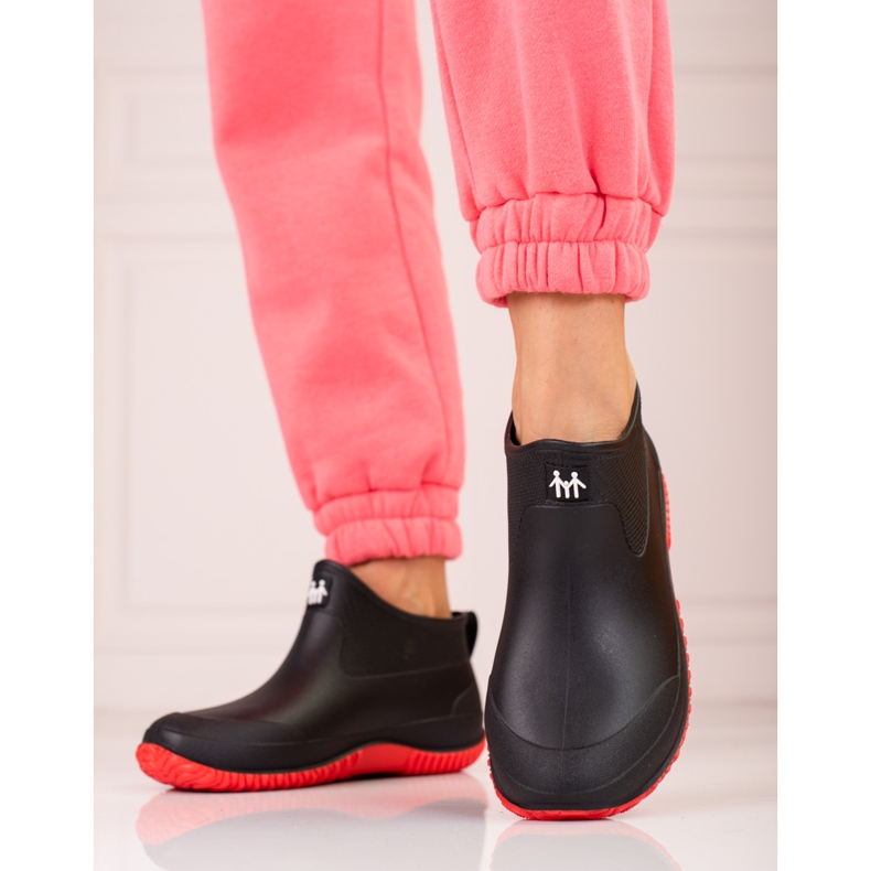 Bottes de pluie basses noires pour femmes Shelovet 1