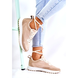 PG1 Chaussures de Sport en Daim pour Femme Beige Nayla 2