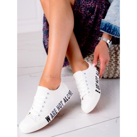 SHELOVET Baskets mode blanches 2